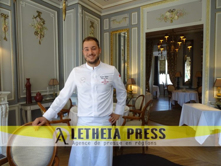 Jordan Billan, chef étoilé de l’Hostellerie Cèdre & Spa à Beaune, a officiellement obtenu le label « savoir-faire 100 % Côte d’Or » en novembre dernier pour son engagement pour les produits locaux. (© Aletheia Press / Nadège Hubert)